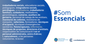 Ens sumem a #SomEssencials per donar més visibilitat a les entitats socials