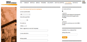 La web de la Fundació estrena les donacions online