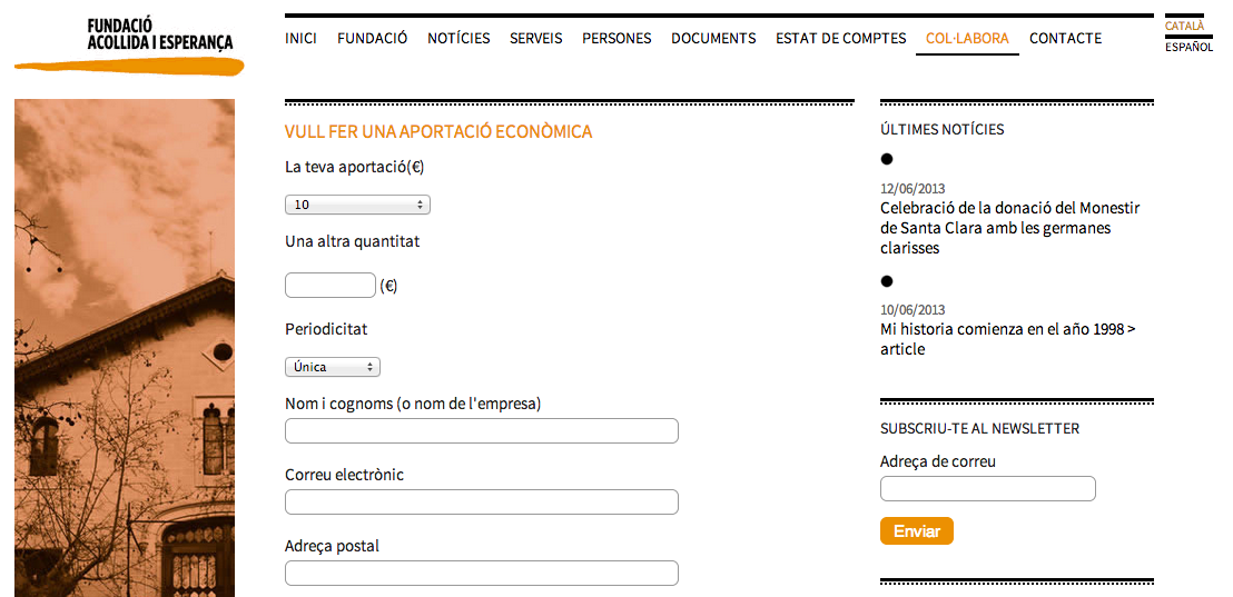 La web de la Fundació estrena les donacions online