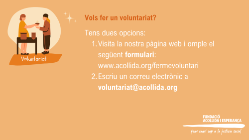 voluntariat acollida i esperança