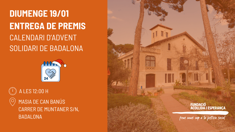 Vine al lliurament de Premis del Calendari d’Advent Solidari de Badalona! 